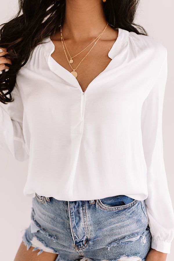 London Skyline Satin Top In White sold by Impressions product image thumbnail 3