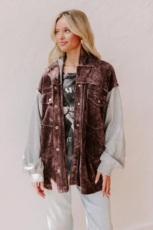 Trailside Talks Chenille Sweater in Dark Purple sold by Impressions