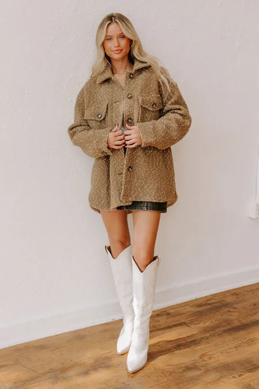 Cappuccino Cozy Wool-Blend Jacket sold by Impressions