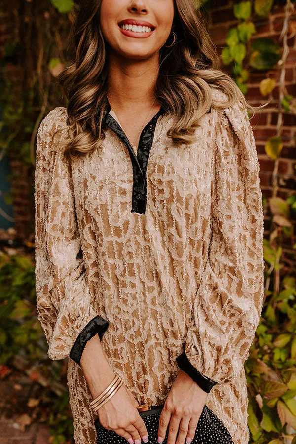 Chardonnay And Candlelight Velvet Mini Dress in Iced Latte sold by Impressions product image thumbnail 3