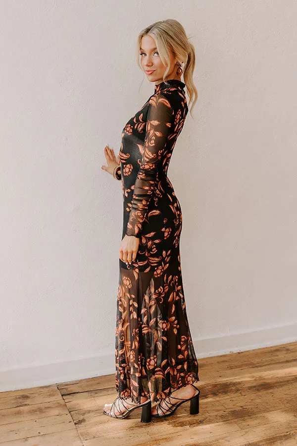 City Nights Floral Mesh Maxi Dress sold by Impressions product image thumbnail 3