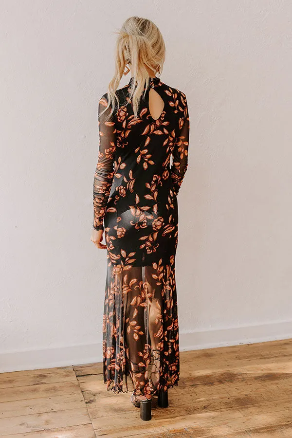 City Nights Floral Mesh Maxi Dress sold by Impressions product image thumbnail 4