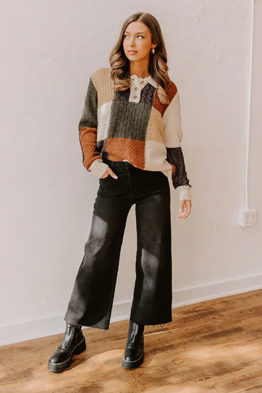 Downtown Dallas Color Block Sweater sold by Impressions