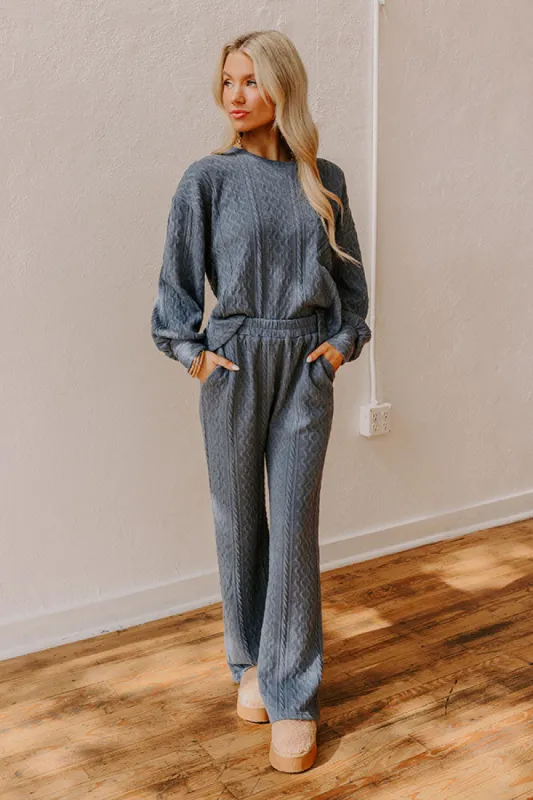Fireside Cozy High Waist Cable Knit Pants sold by Impressions