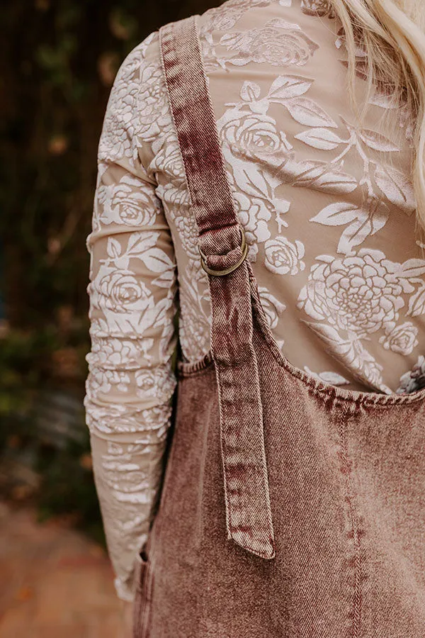 Composed Charm Denim Mini Dress in Brown sold by Impressions product image thumbnail 4