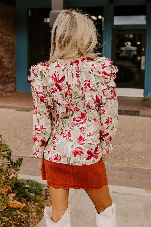 Sangria Sippin' Floral Top sold by Impressions product image thumbnail 4