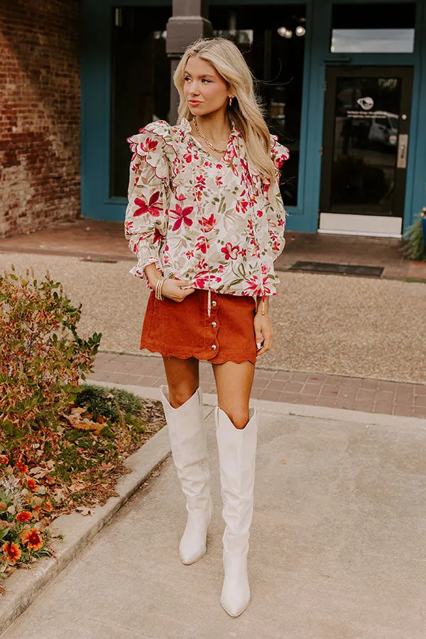 Sangria Sippin' Floral Top sold by Impressions product image thumbnail 2