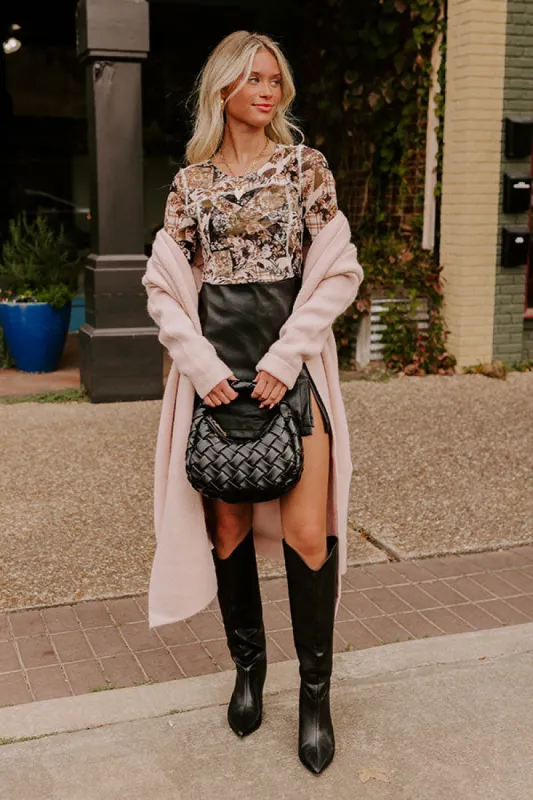 Posh Mindset Floral Mesh Top in Olive sold by Impressions