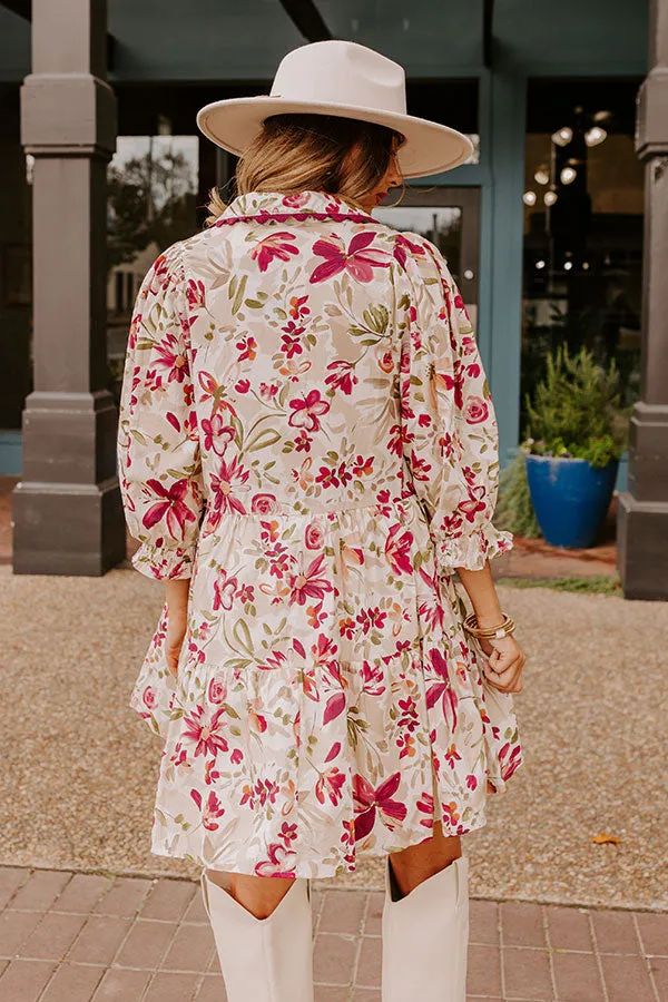 Sangria Sippin' Floral Mini Dress sold by Impressions product image thumbnail 5
