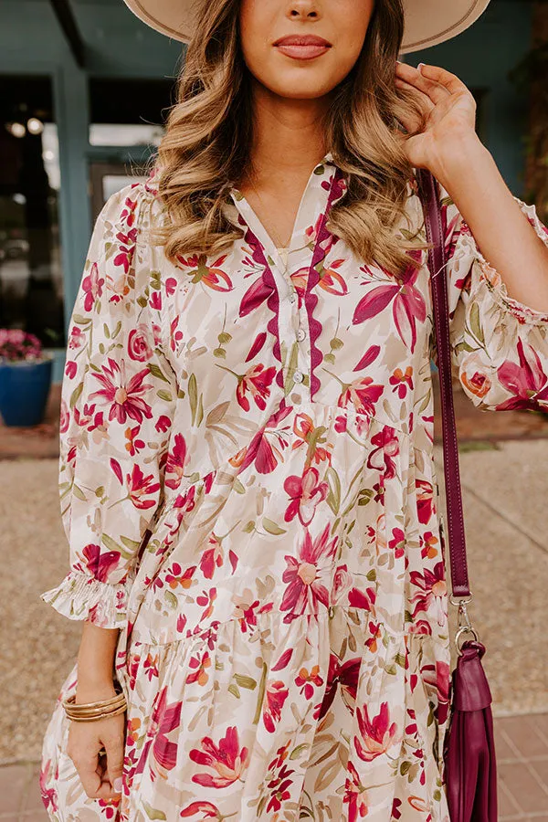 Sangria Sippin' Floral Mini Dress sold by Impressions product image thumbnail 3