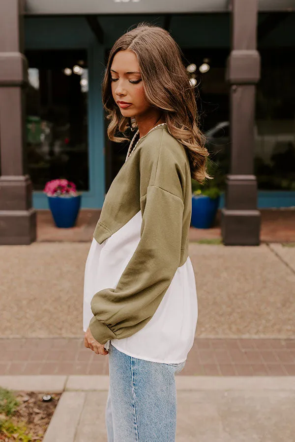 Sweet Whispers Shift Top in Olive sold by Impressions product image thumbnail 4