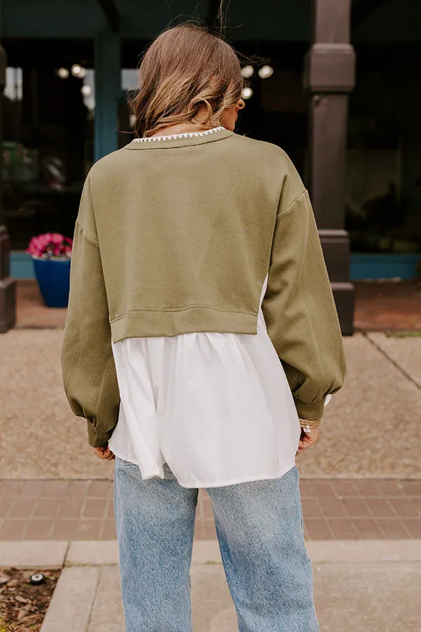 Sweet Whispers Shift Top in Olive sold by Impressions product image thumbnail 5