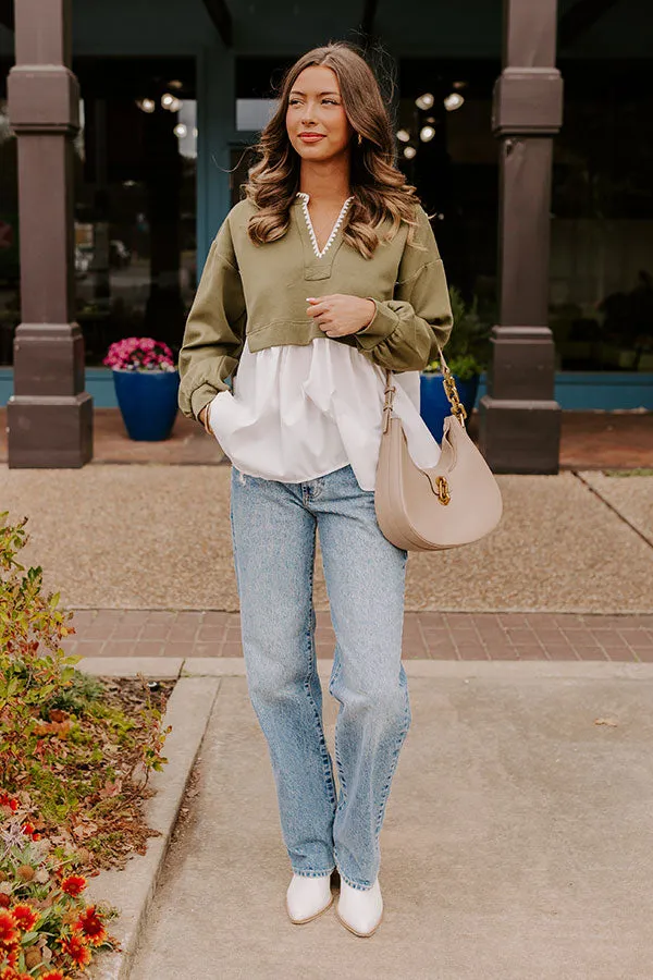 Sweet Whispers Shift Top in Olive sold by Impressions product image thumbnail 2