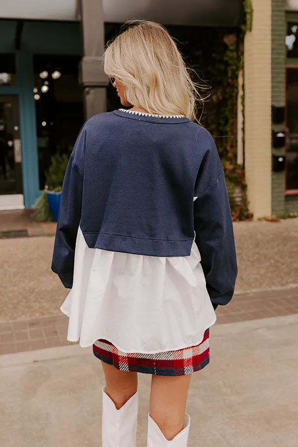 Sweet Whispers Shift Top in Navy sold by Impressions product image thumbnail 5