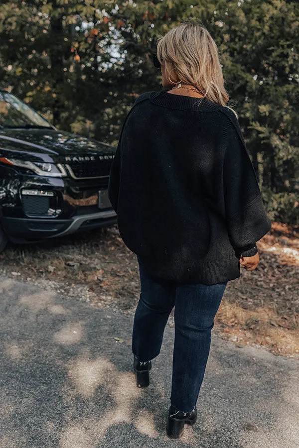 Full Of Warmth Tunic Sweater In Black Curves sold by Impressions product image thumbnail 4