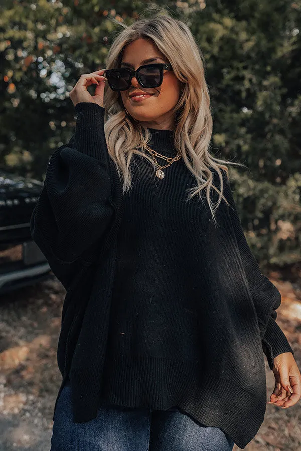 Full Of Warmth Tunic Sweater In Black Curves sold by Impressions product image thumbnail 5