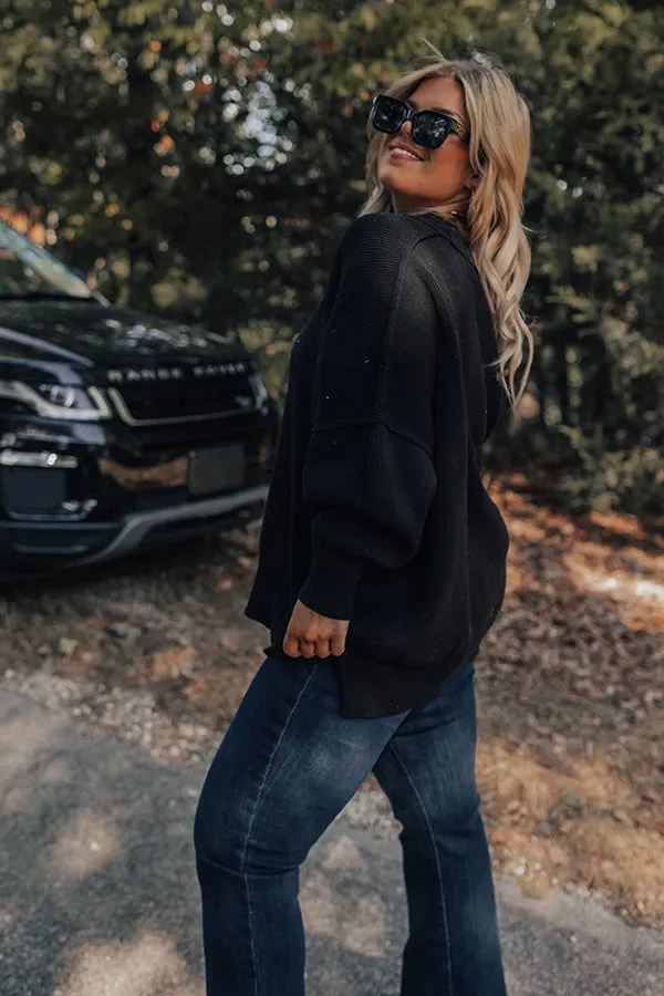 Full Of Warmth Tunic Sweater In Black Curves sold by Impressions product image thumbnail 3