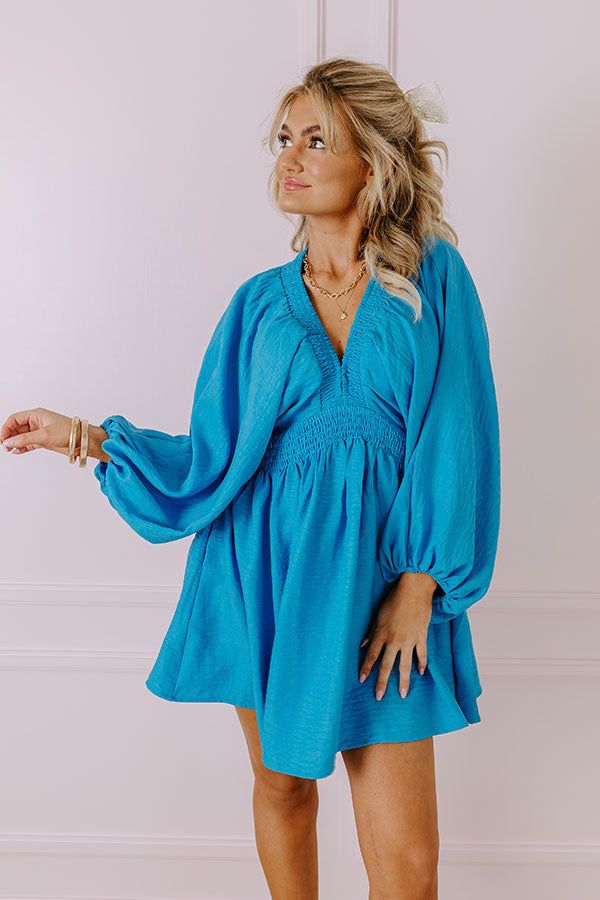Around The Block Babydoll Dress In Blue sold by Impressions product image thumbnail 2