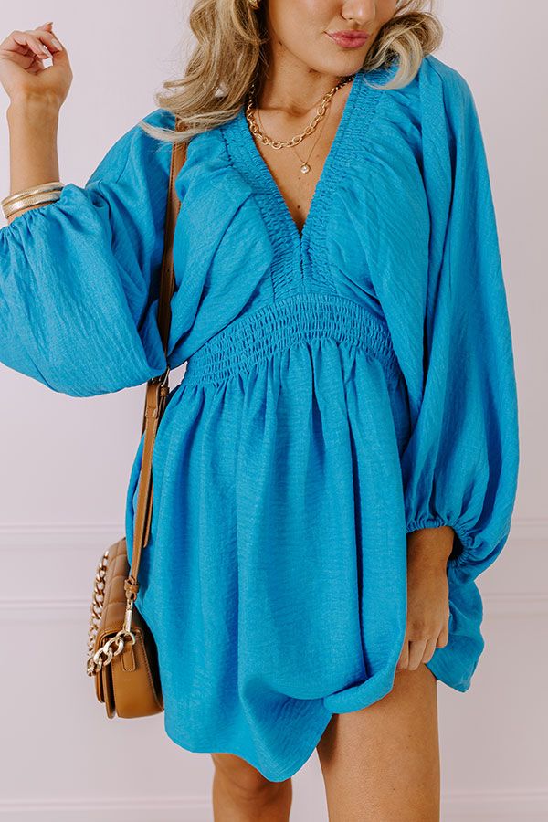 Around The Block Babydoll Dress In Blue sold by Impressions product image thumbnail 3