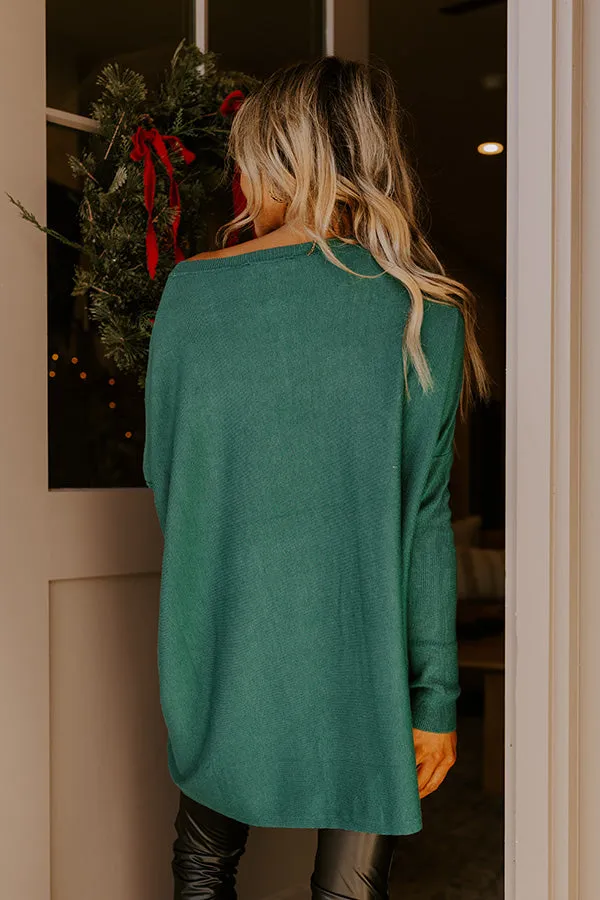 Always Cozy Sweater Top in Hunter Green sold by Impressions product image thumbnail 3
