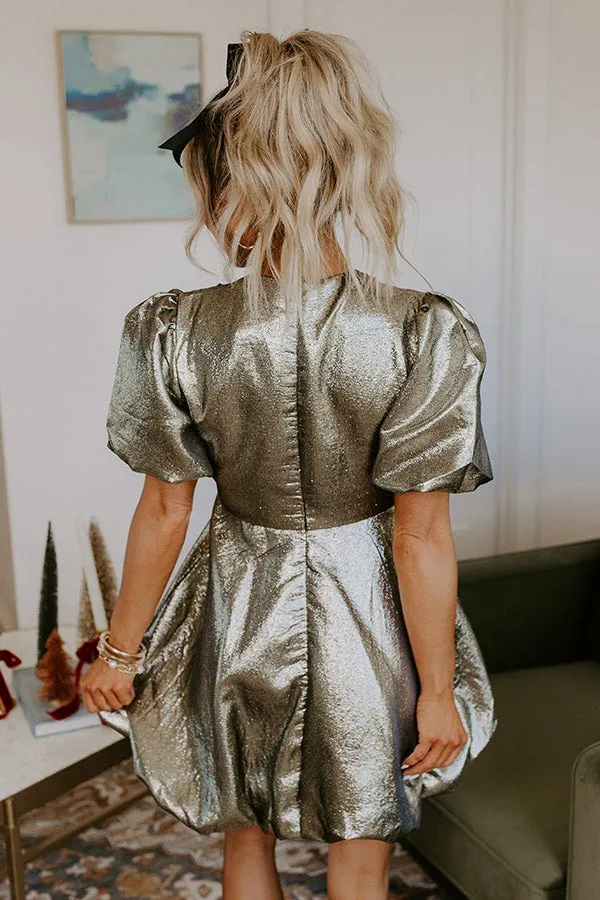 Midnight Sparkle Metallic Mini Dress sold by Impressions product image thumbnail 4