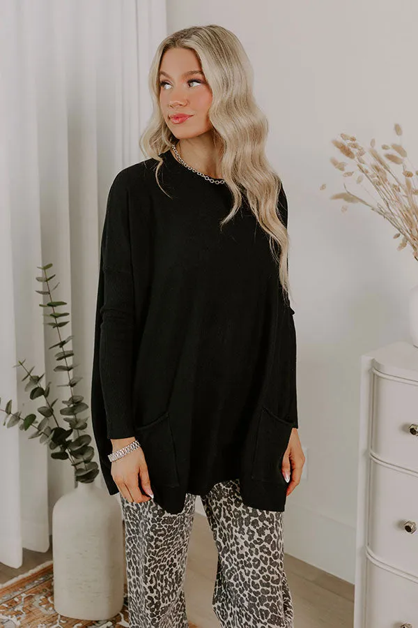 Always Cozy Sweater Top in Black sold by Impressions product image thumbnail 5