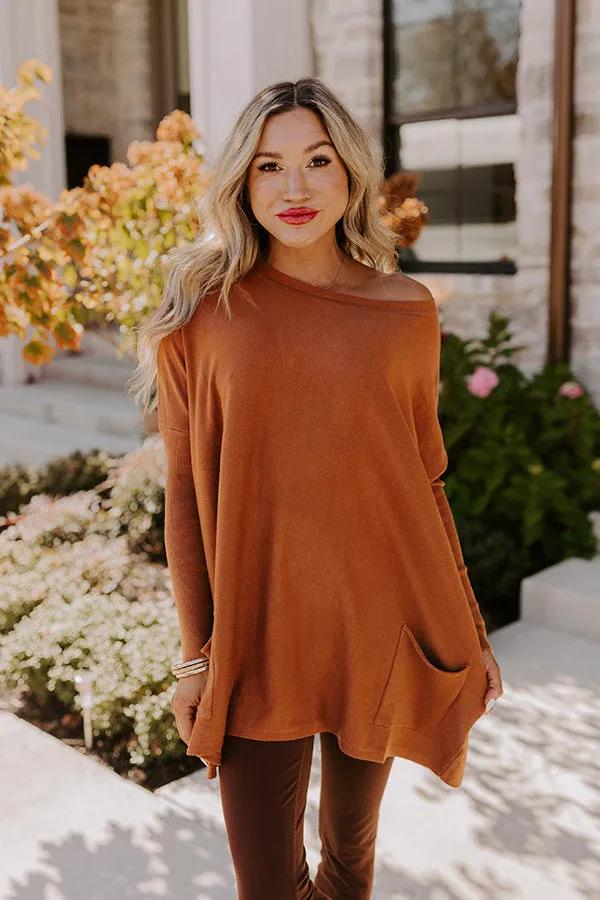 Always Cozy Sweater Top in Rust sold by Impressions product image thumbnail 3