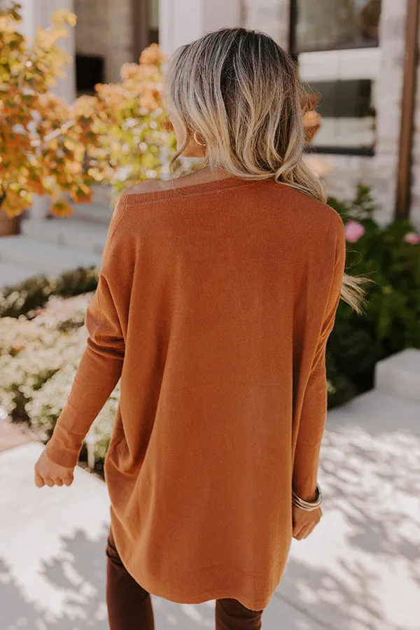 Always Cozy Sweater Top in Rust sold by Impressions product image thumbnail 5