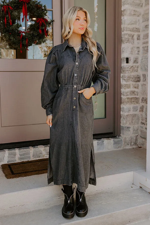 City Chic Denim Midi in Vintage Black sold by Impressions product image thumbnail 2