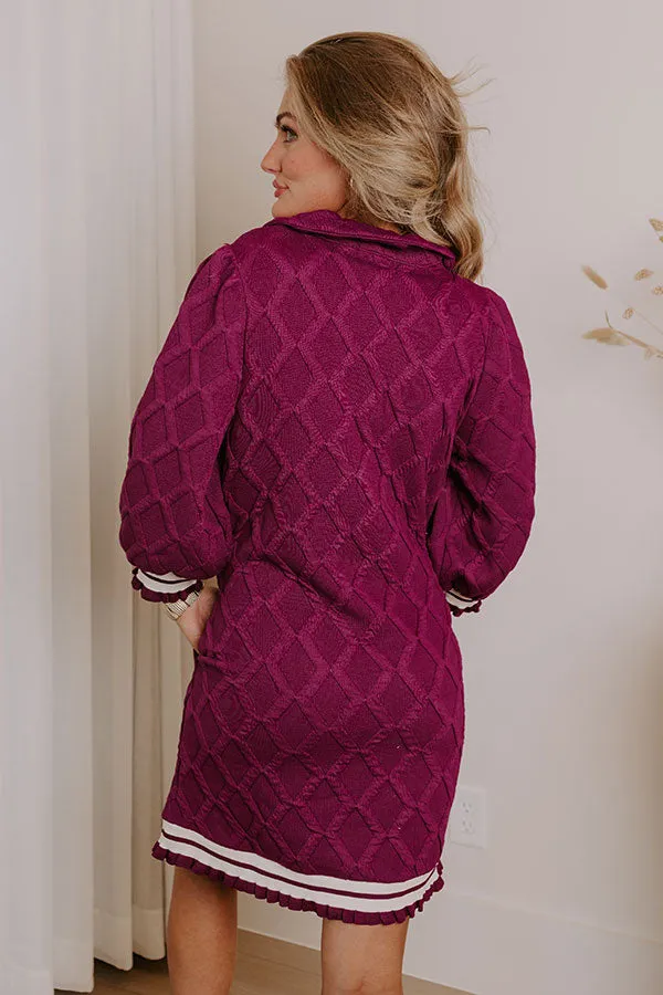 Charming Glance Knit Mini Dress in Orchid sold by Impressions product image thumbnail 4