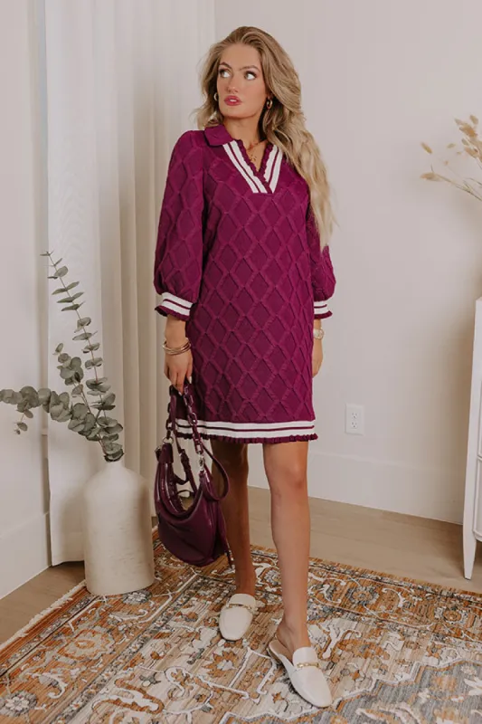 Charming Glance Knit Mini Dress in Orchid sold by Impressions