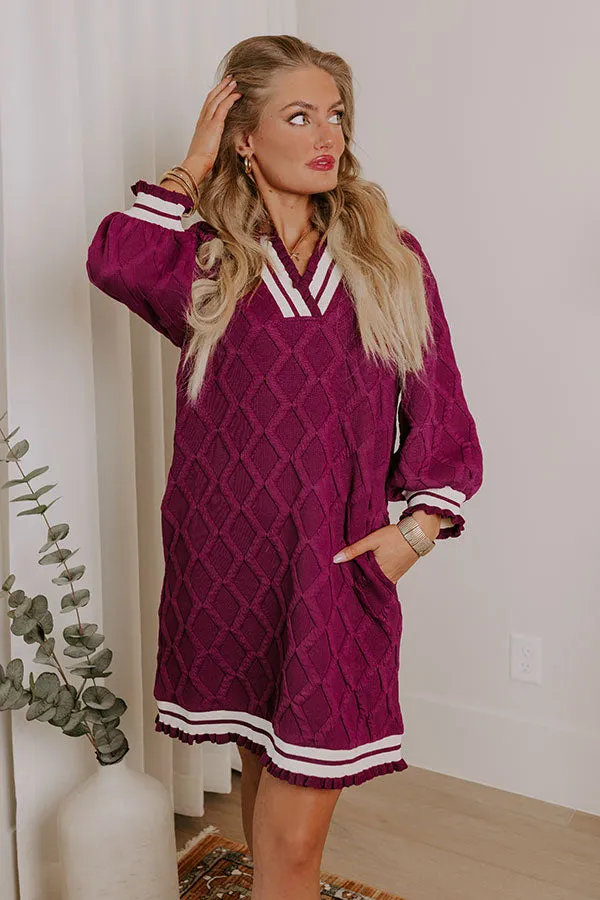 Charming Glance Knit Mini Dress in Orchid sold by Impressions product image thumbnail 2