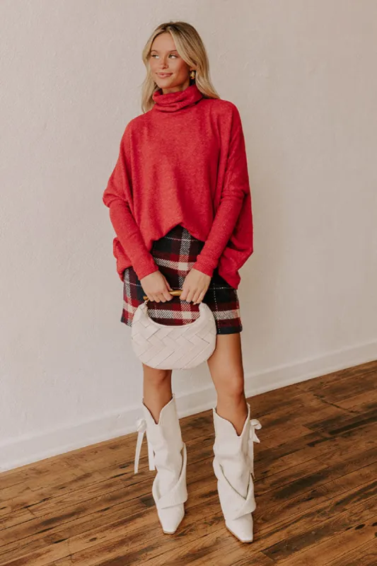 Fireside Cuddles Sweater in Red sold by Impressions