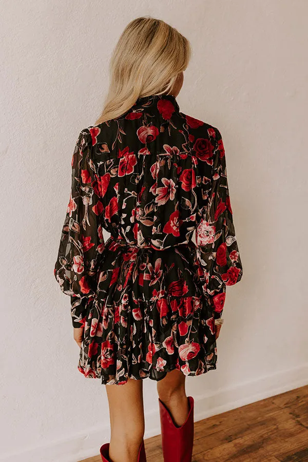 Moonlit Garden Velvet Burnout Mini Dress sold by Impressions product image thumbnail 4