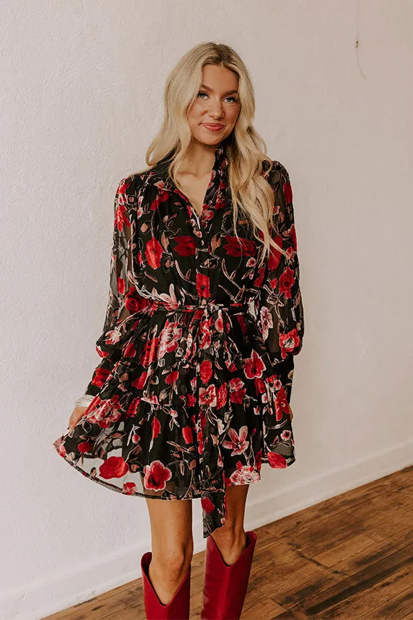 Moonlit Garden Velvet Burnout Mini Dress sold by Impressions product image thumbnail 2