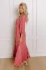 Sweetest Secret Jacquard Maxi Dress in Rustic Rose sold by Impressions