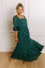 Sweetest Secret Jacquard Maxi Dress in Hunter Green sold by Impressions