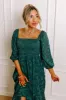Sweetest Secret Jacquard Maxi Dress in Hunter Green sold by Impressions