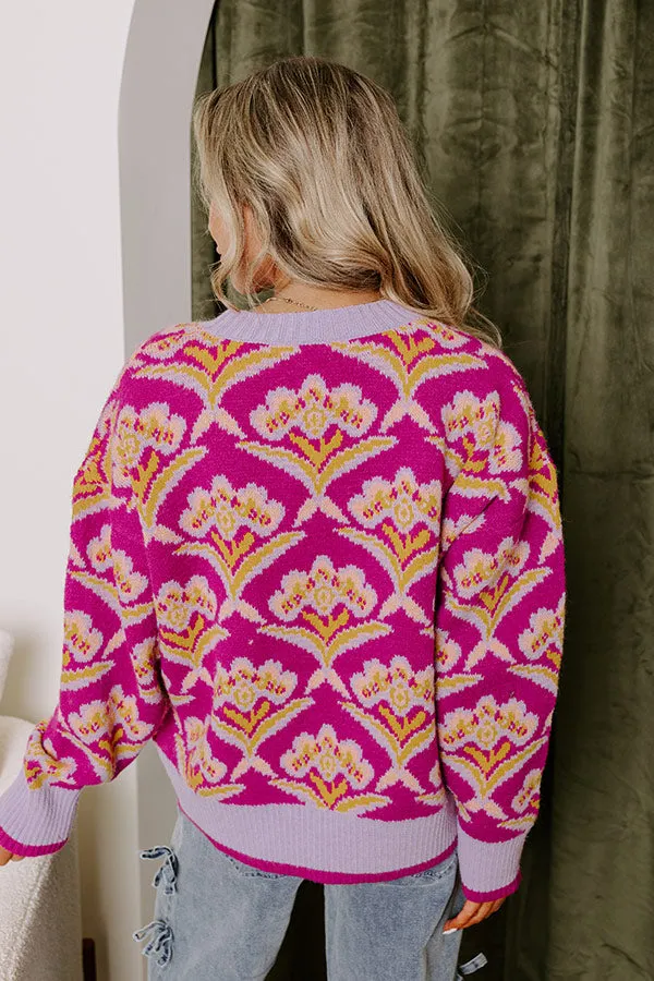 Happy Energy Knit Sweater in Purple sold by Impressions product image thumbnail 4