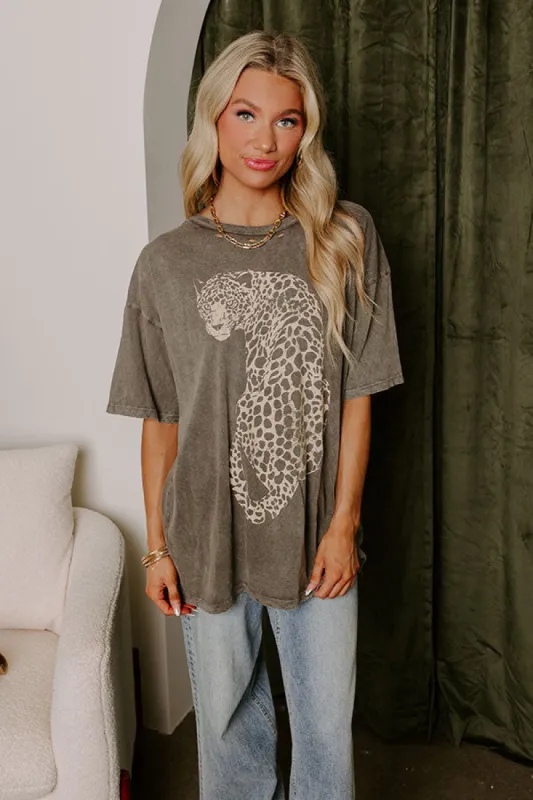 Cheetah Vintage Wash Distressed Graphic Tee sold by Impressions