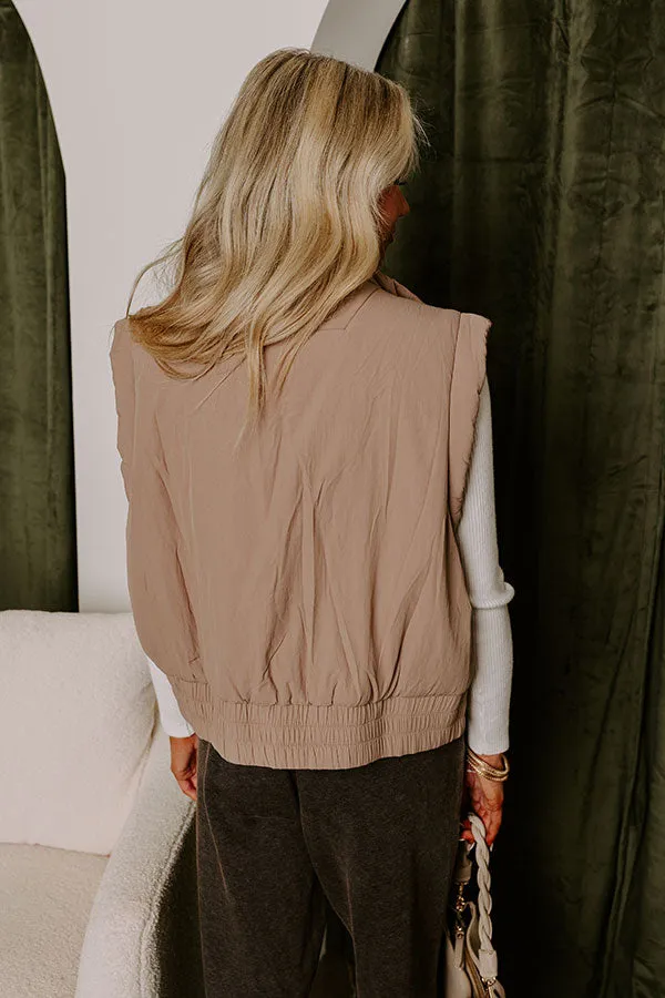 Mountain Breeze Puffer Vest in Taupe sold by Impressions product image thumbnail 4