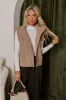 Mountain Breeze Puffer Vest in Taupe sold by Impressions
