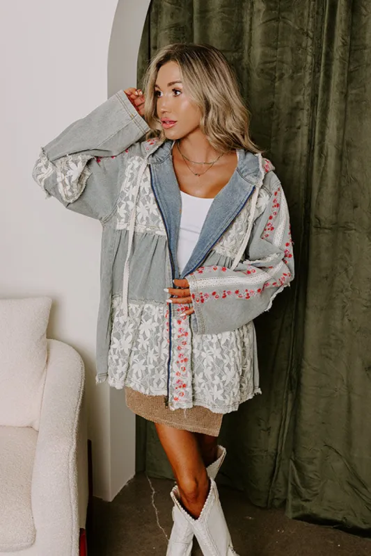 Wildflower Fields Denim Jacket in Light Wash sold by Impressions