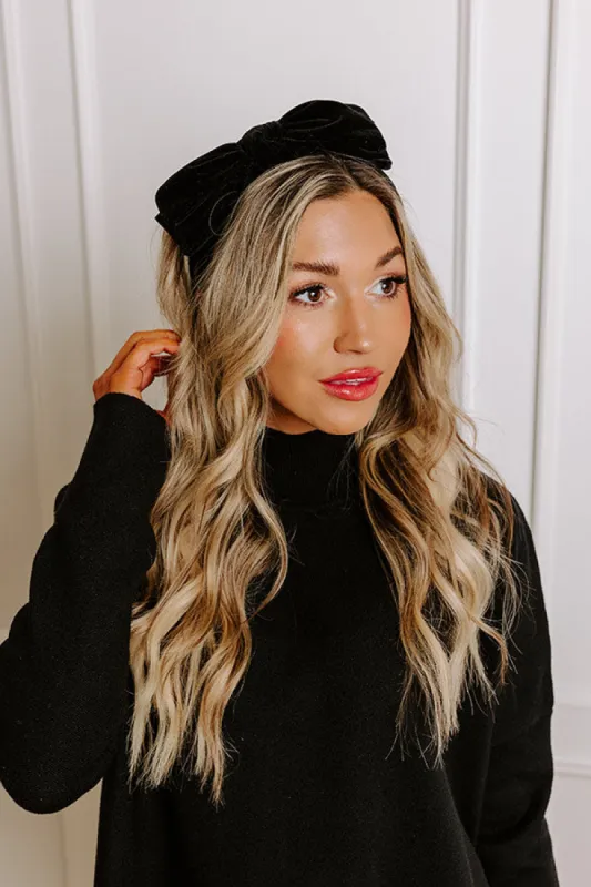 Cute Energy Velvet Headband in Black sold by Impressions