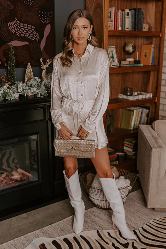 Champagne Fizz Satin Romper sold by Impressions