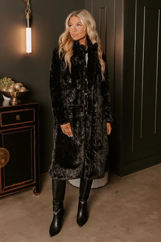 London Fog Plush Coat in Black sold by Impressions
