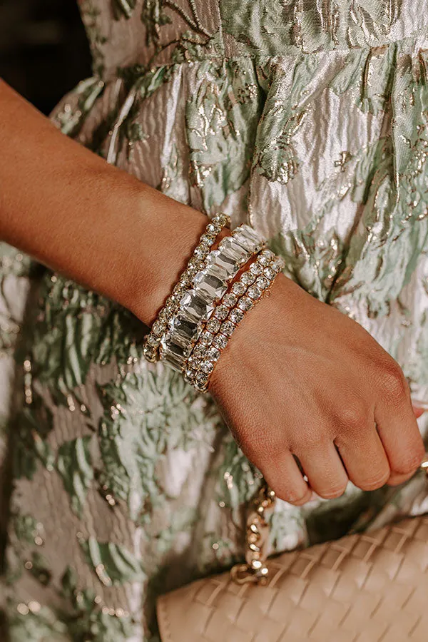 Sparkle In Your Eye Stretch Bracelet Set in Gold sold by Impressions