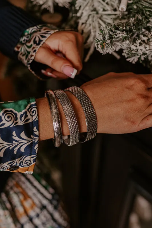 Uptown Chic Bangle Bracelet Set in Silver sold by Impressions