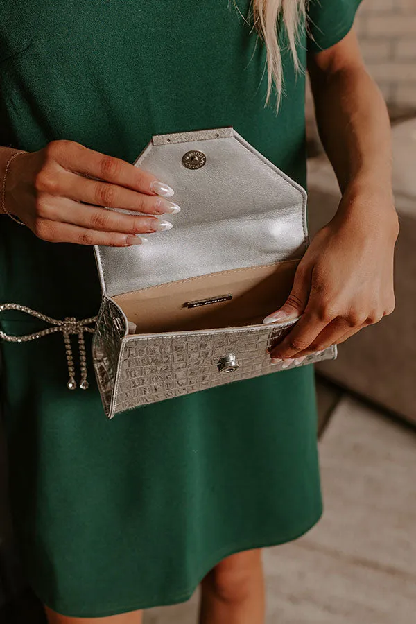 Glam Lifestyle Metallic Purse in Silver sold by Impressions product image thumbnail 2