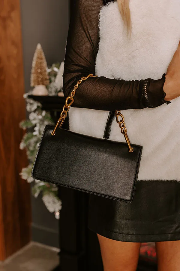 Happy Hour Meetup Faux Leather Purse in Black sold by Impressions